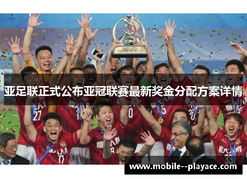 亚足联正式公布亚冠联赛最新奖金分配方案详情